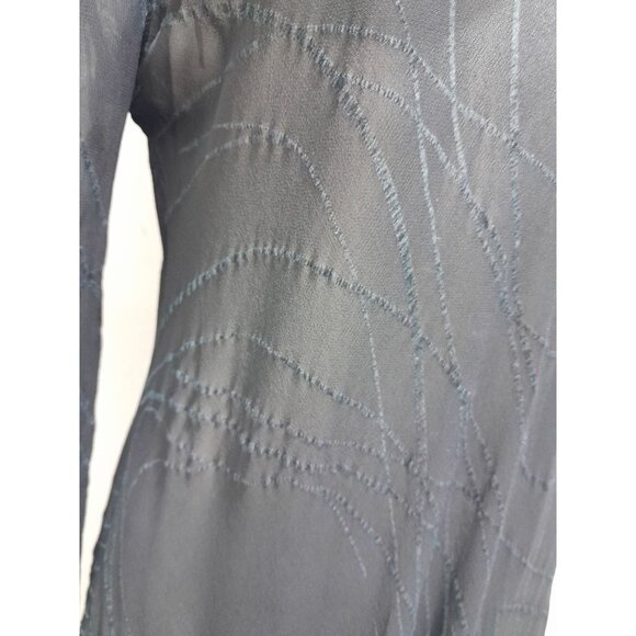 Ghost England Womens Medium Sheer Witchy Boho Etched Whimsigoth Tunic Top Black - Picture 5 of 8